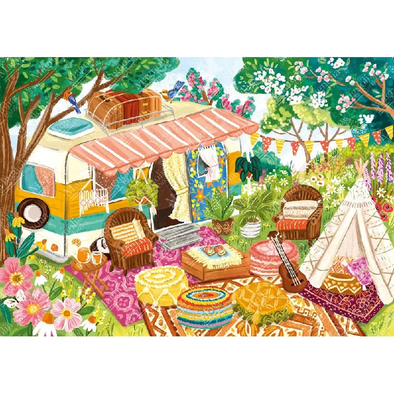 1000pc Boho Camper Olivia Gibbs Special Edition Jigsaw Puzzle