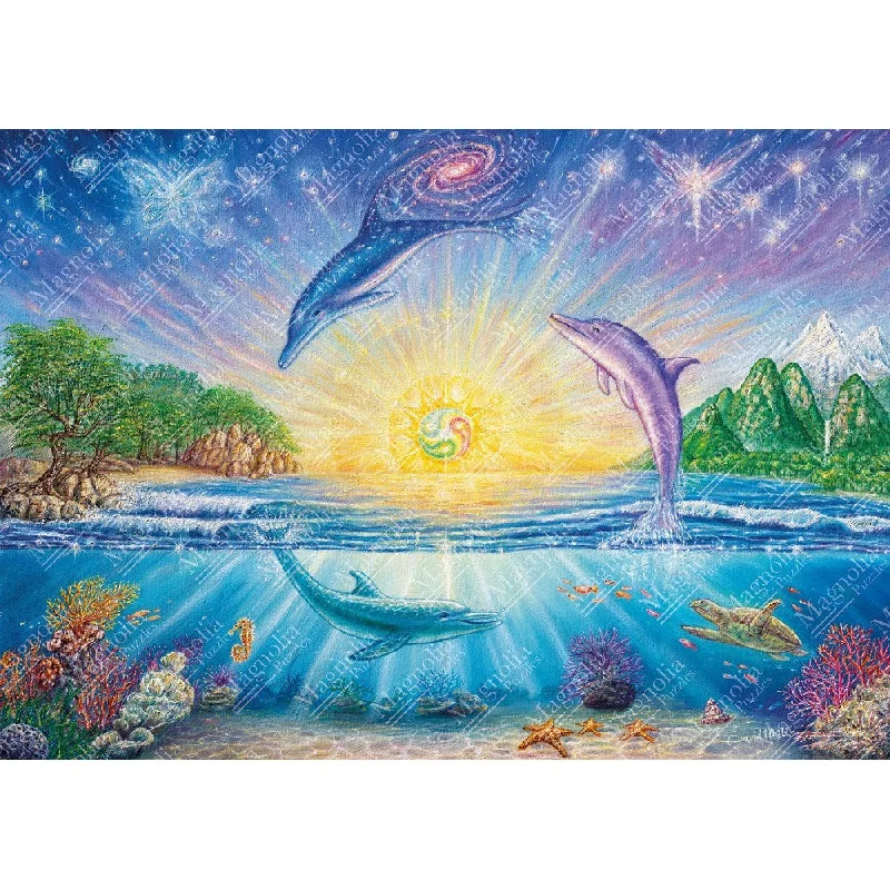 1000pc Dolphins David Mateu Special Edition Jigsaw Puzzle