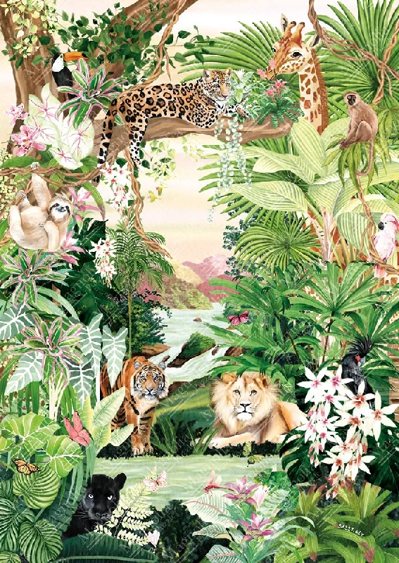 1000pc Jungle Oasis Sarah Reyes Special Edition Jigsaw Puzzle