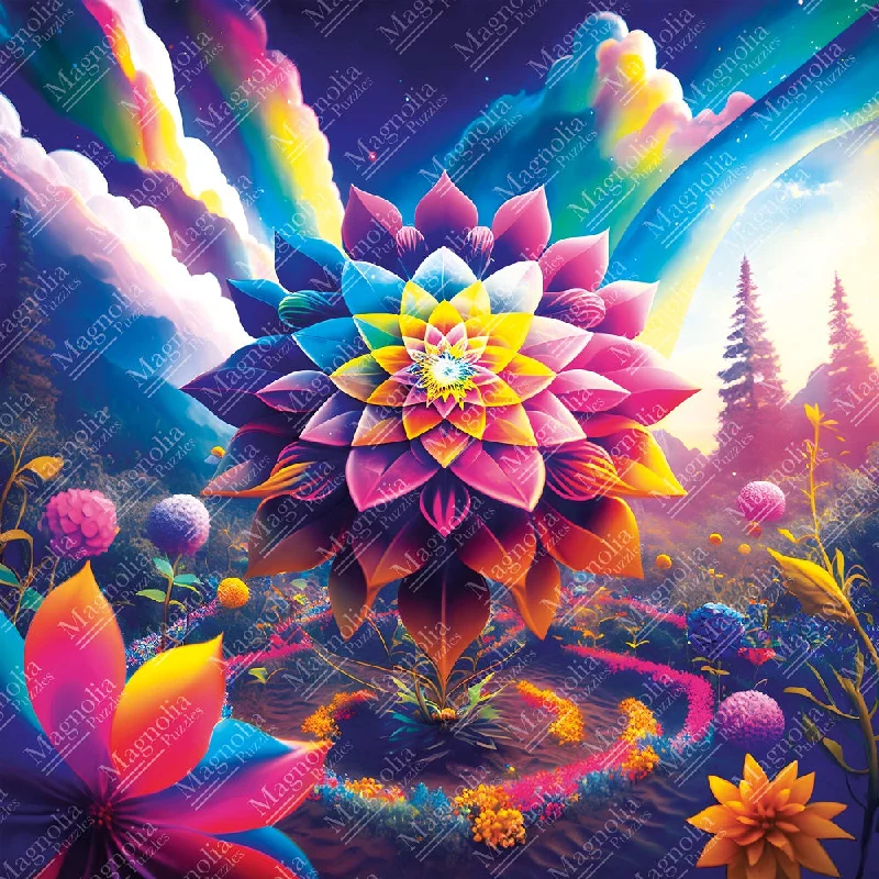 1023pc Sacred Geometry Flower - Elif Hurdogan Special Edition Jigsaw Puzzle