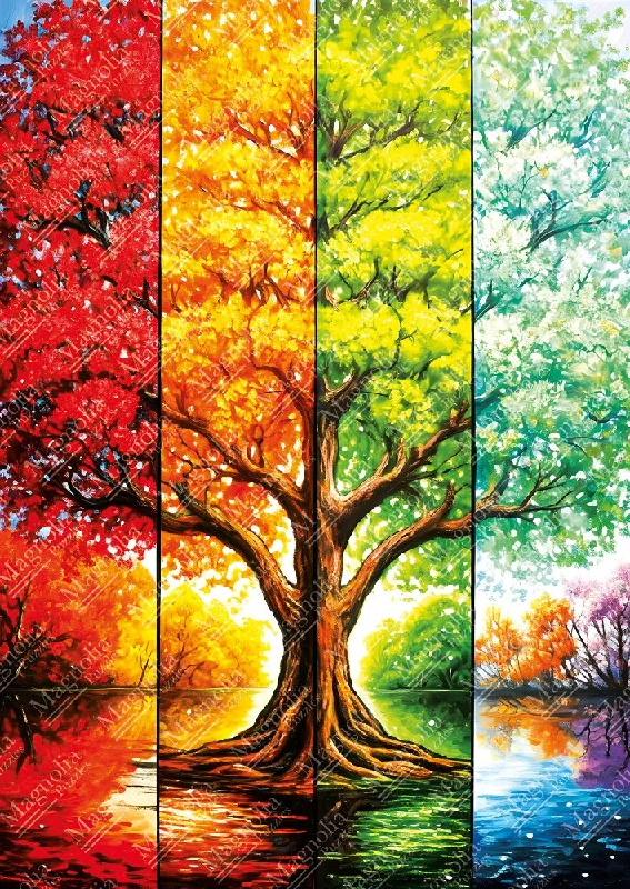 1000pc Tree in Autumn Elif Hurdogan Special Edition Jigsaw Puzzle