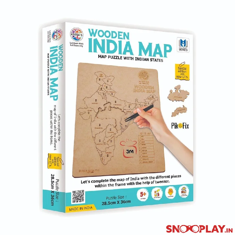 31 Pieces Wooden India Map Puzzle