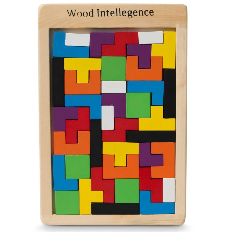 40 Pieces Wooden Blocks Puzzle