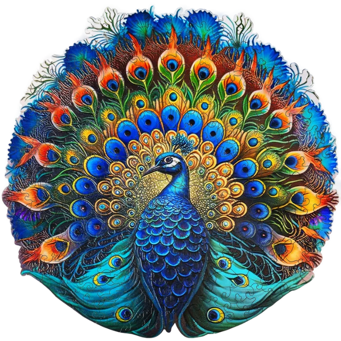 500pc Wooden Jigsaw Peacock