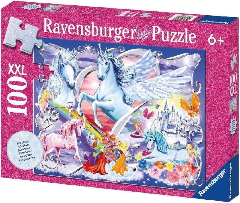 Amazing Unicorns Puzzle GLITTER 100 piece Jigsaw Puzzle