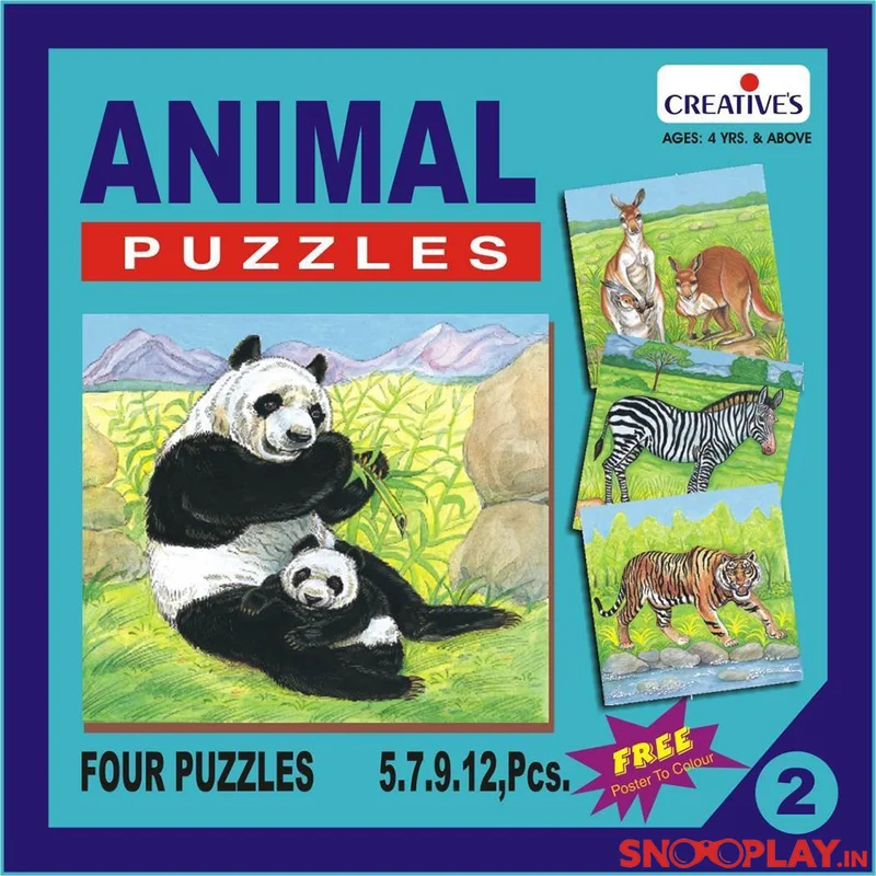 Animal Puzzle (Series 2) | Set of 4 Jigsaw Puzzles