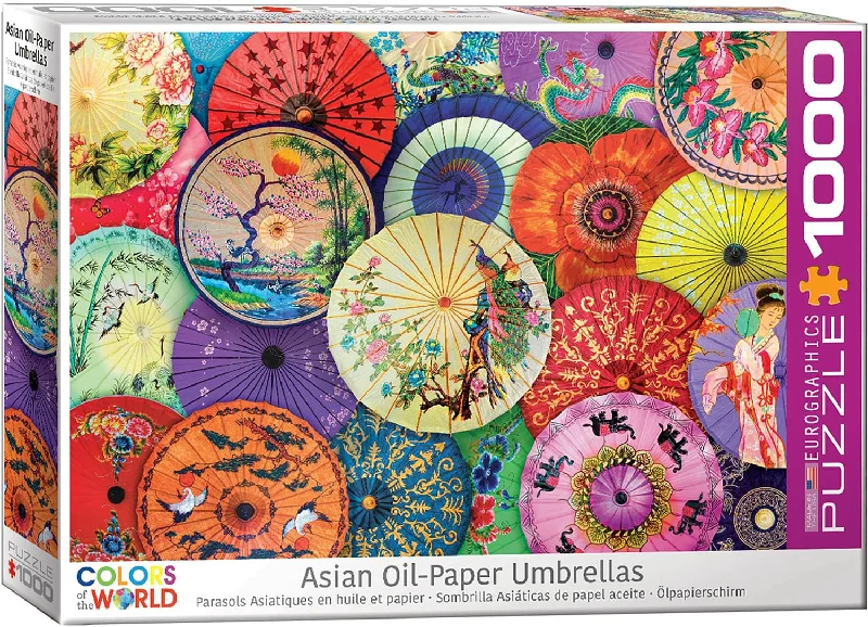 Asian Oil Paper Umbrellas 1000 Piece Jigsaw Puzzle