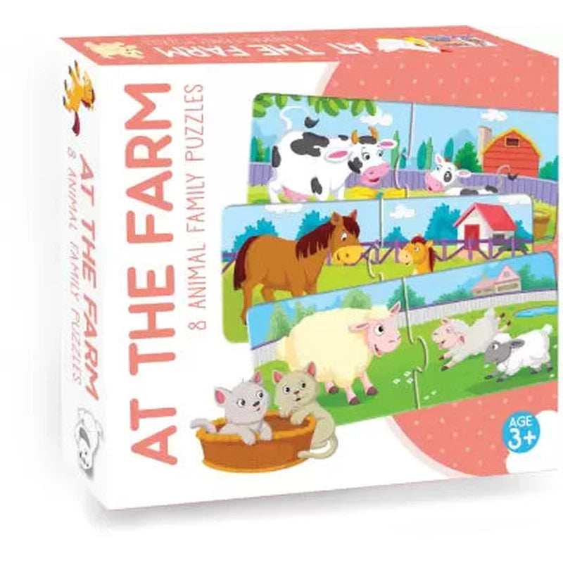 At The Farm Puzzle Set with 8 Puzzles for Children