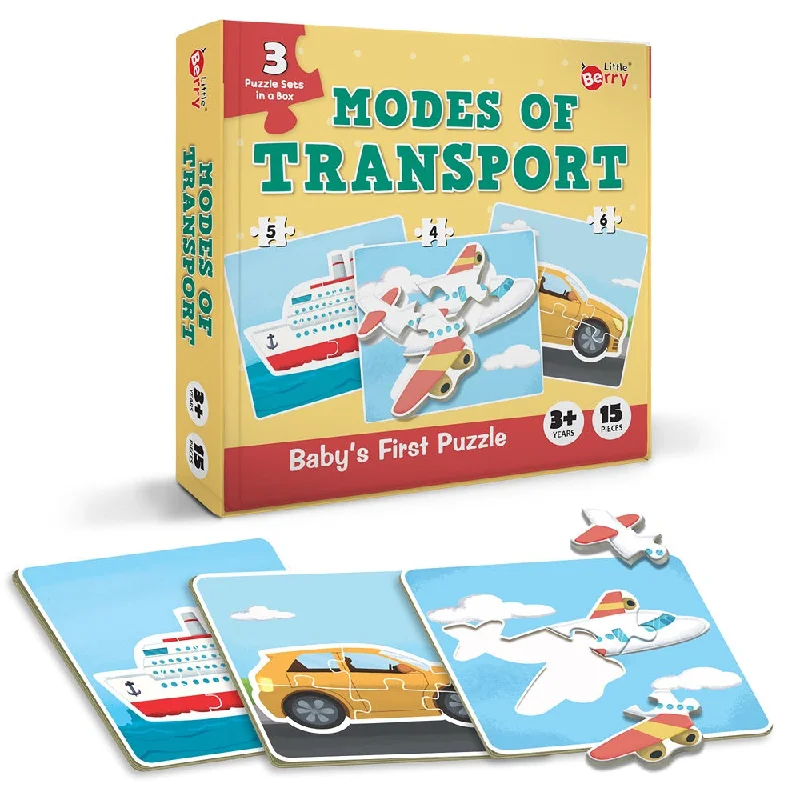 Modes of Transport - Fun & Educational Jigsaw Puzzle Set (15 Pieces)