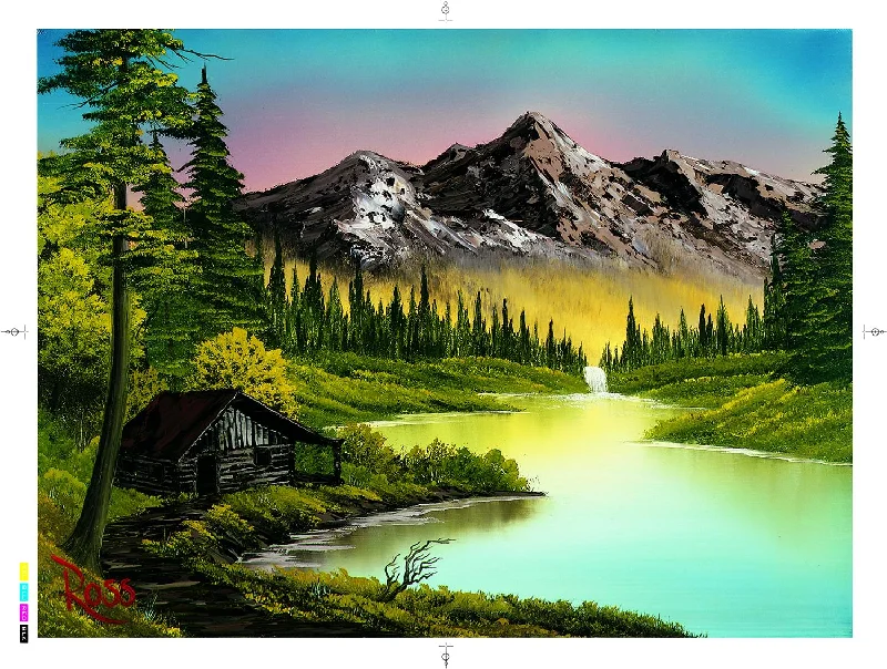 Bob Ross Mountain Retreat Nature Puzzle | 1000 Piece Jigsaw Puzzle