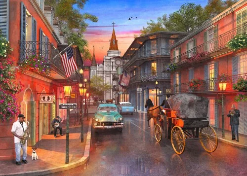 Springbok Puzzles Bourbon Street 1000 Piece Jigsaw Puzzle Made in USA by Springbok Puzzles