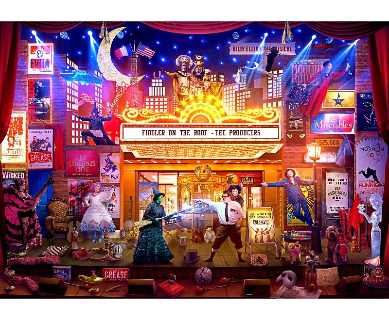 Broadway's Best 1000-Piece Jigsaw Puzzle By Rachid Lotf | Toynk Exclusive