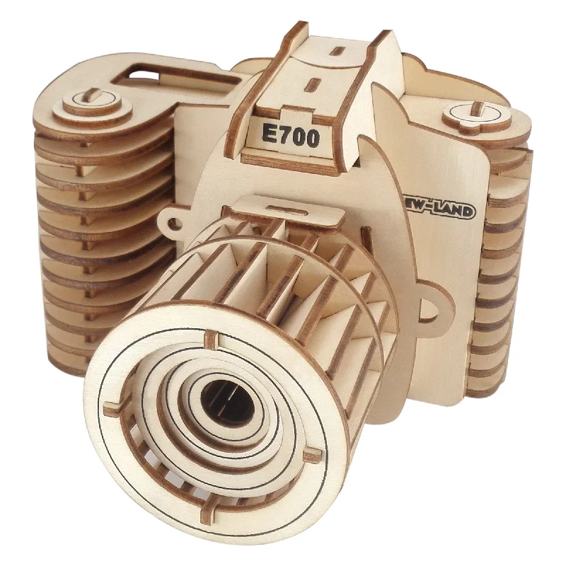 Camera Model Kit - Wooden Laser-cut 3d Puzzle (57 Pcs)