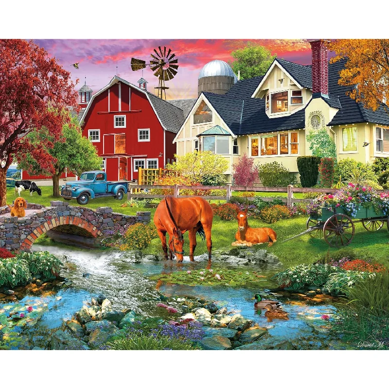 Ceaco - David Maclean - Memories On The Farm - 1000 Oversized Piece Jigsaw