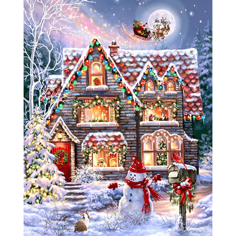 Christmas Eve Cottage 1000 Piece Jigsaw Puzzle