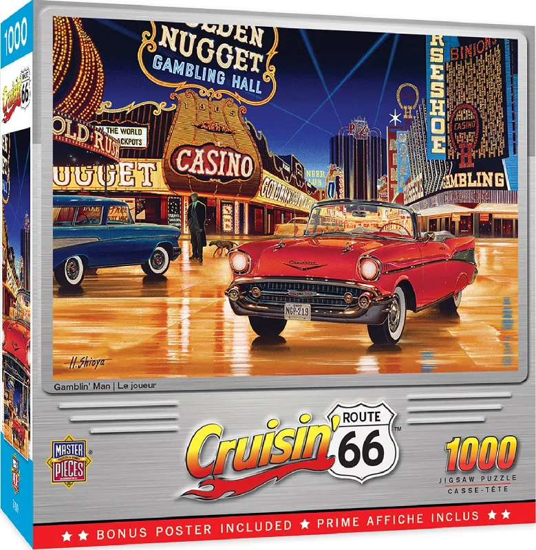 Cruisin Route 66 Gamblin Man 1000 Piece Jigsaw Puzzle