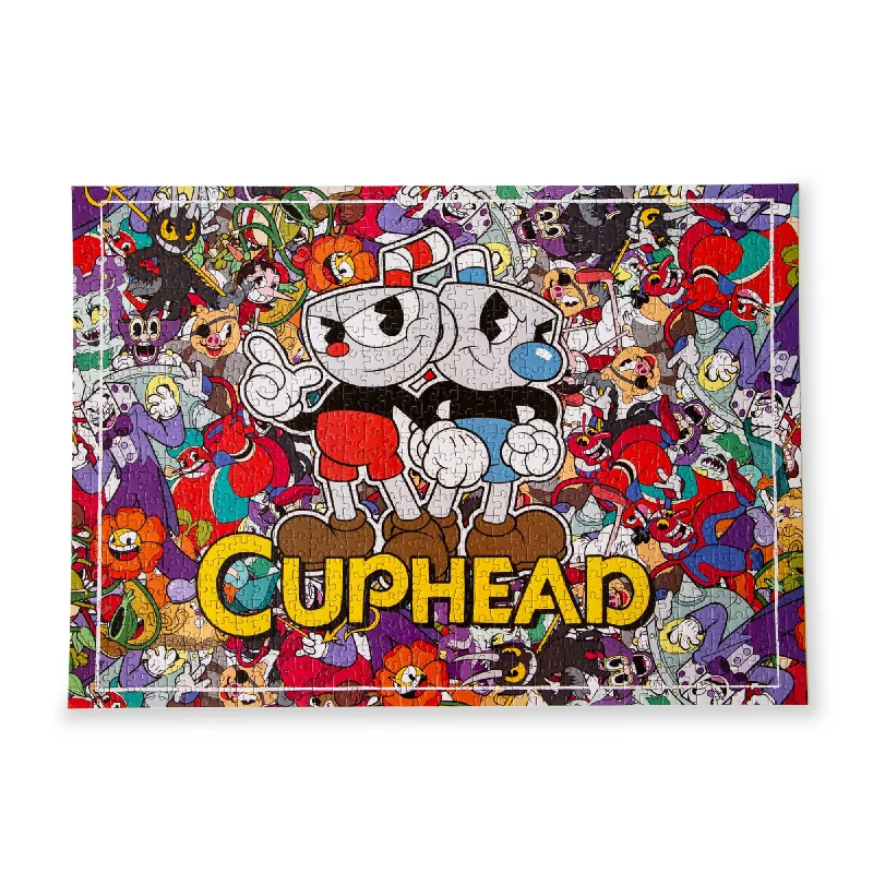 Cuphead and Mugman Collage 1000-Piece Jigsaw Puzzle | Toynk Exclusive