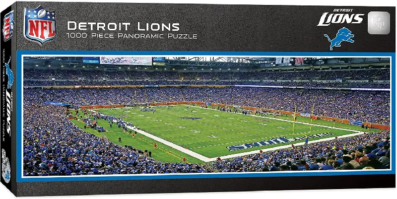 Detroit Lions Stadium NFL 1000 Piece Panoramic Jigsaw Puzzle