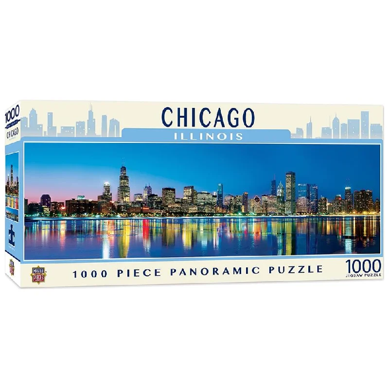 Downtown Chicago Illinois 1000 Piece Panoramic Jigsaw Puzzle