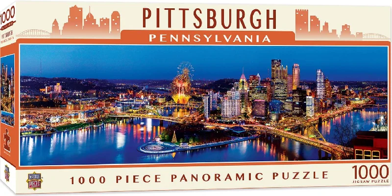 Downtown Pittsburgh Pennsylvania 1000 Piece Panoramic Jigsaw Puzzle