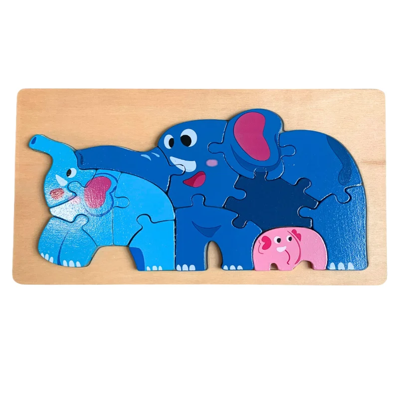 Elephant Family Jigsaw Puzzle