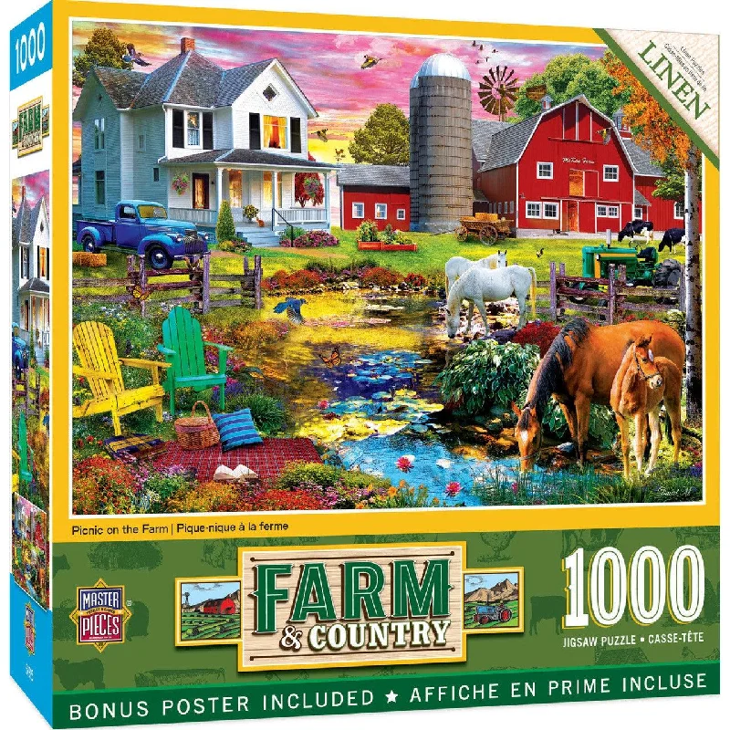 Farm & Country - Picnic on the Farm - 1000 Piece Puzzle