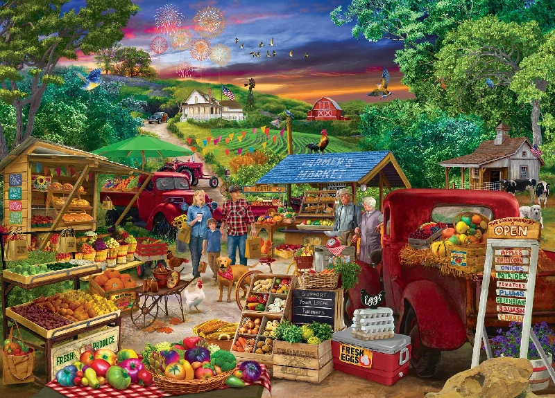 Farmer's Market Country Bumpkin 1000 Piece Jigsaw Puzzle