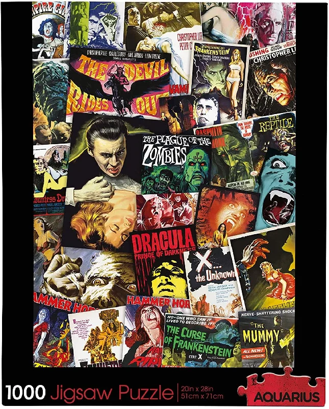 Hammer Classic Horror Movies Collage 1000 Piece Jigsaw Puzzle