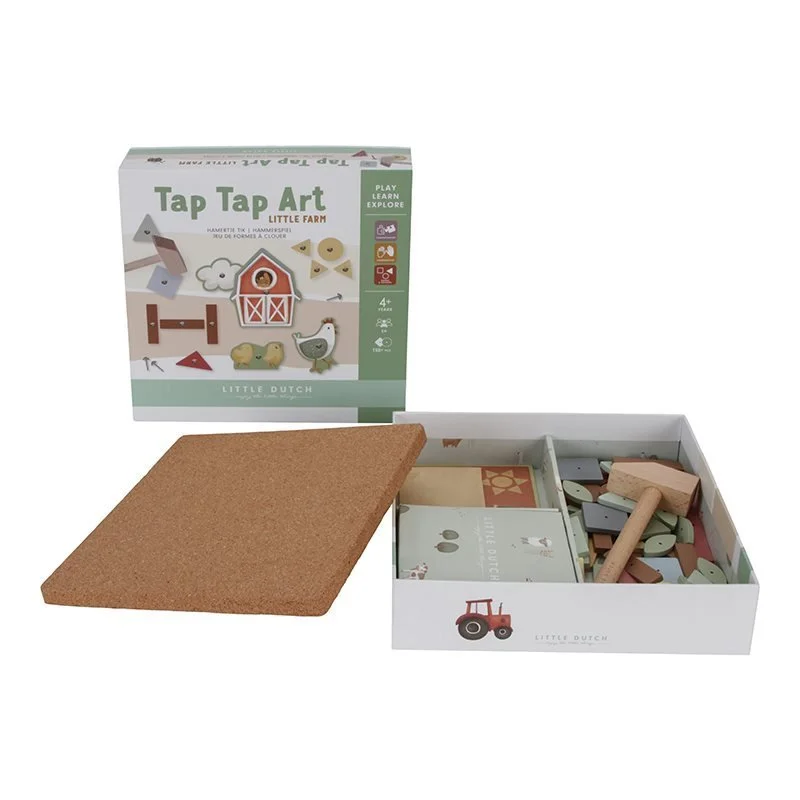 Little Dutch: Tap Tap Hammer Art Kids Activity Set - Little Farm