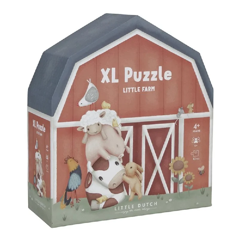 Little Dutch: XL Puzzle - Little Farm 42 Pcs