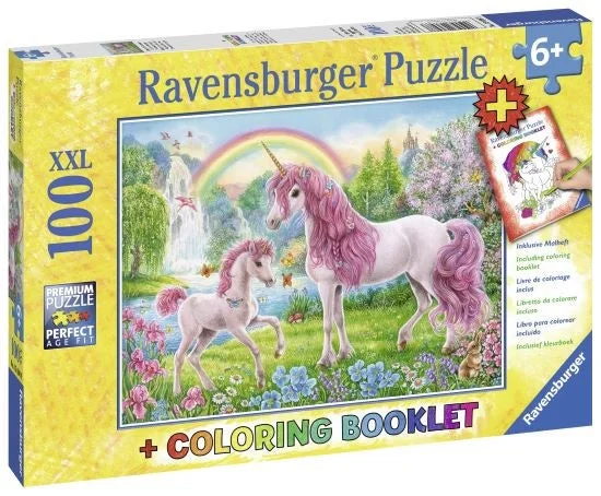 Magical Unicorns Puzzle COLOUR BK 100 piece Jigsaw Puzzle