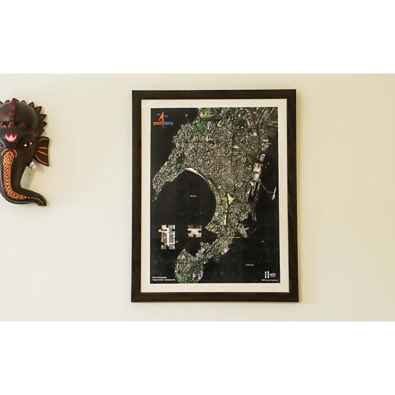 Mumbai from Space Jigsaw Puzzle with A2 Frame