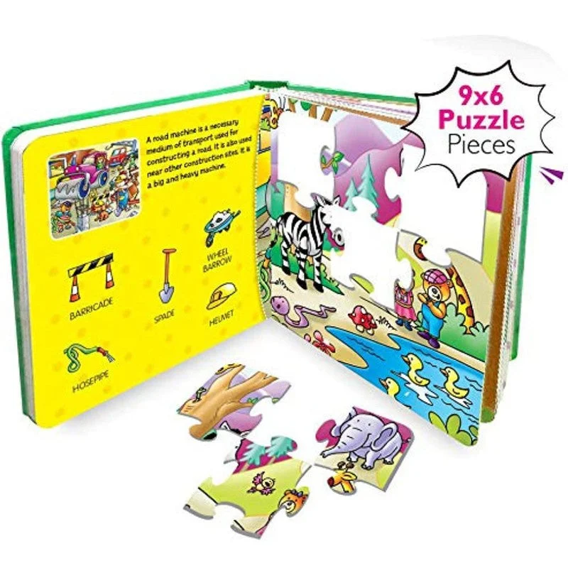 My Padded Puzzle Board Book: 9x6 Jigsaw Puzzle Pieces for Perception and Learning