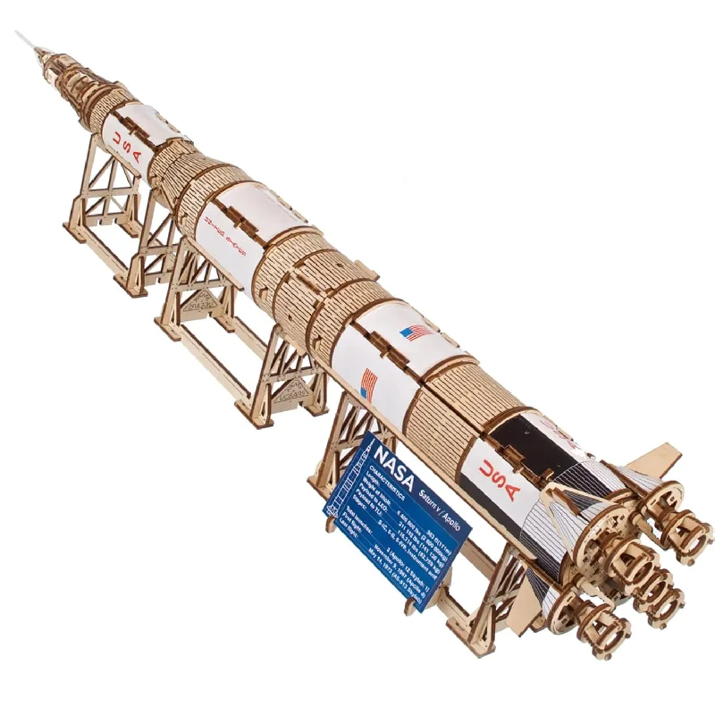 Nasa Saturn V Model Rocket Kit Space Ship Model Kits For Adults 3D Wooden Spac