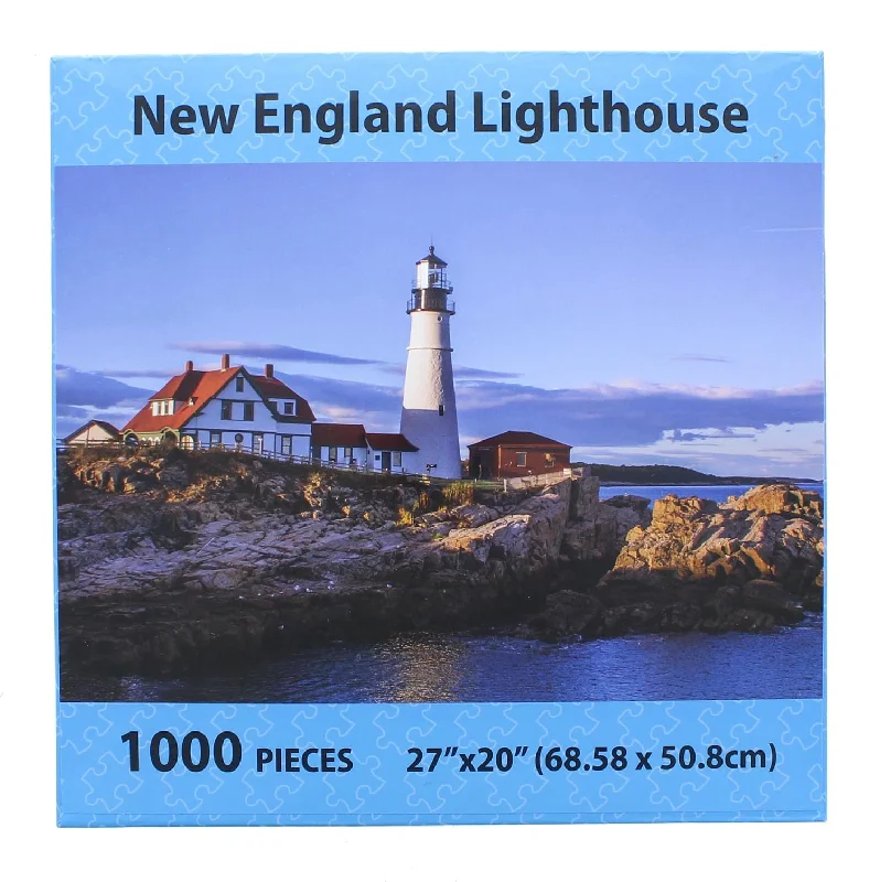 New England Lighthouse 1000 Piece Landscape Jigsaw Puzzle