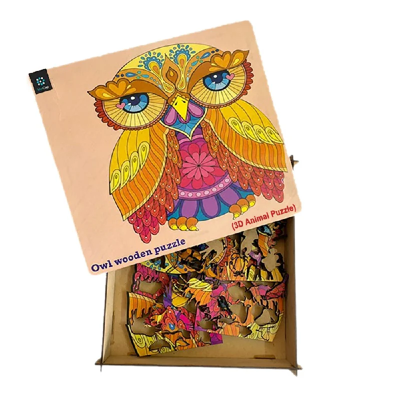 Owl Wooden Magic Puzzle Set (136 Pieces)