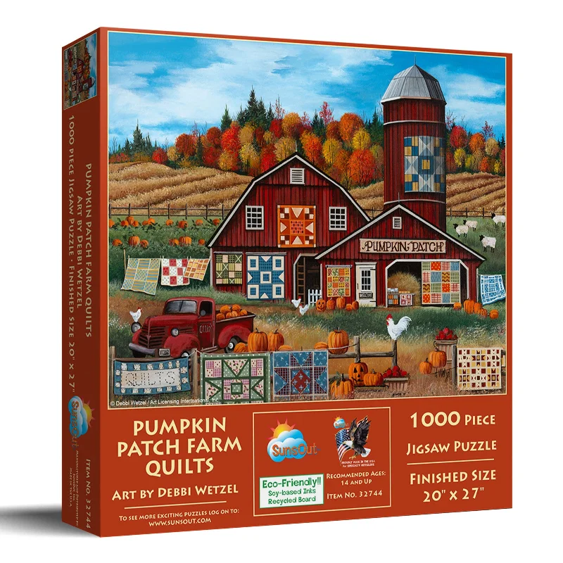 Pumpkin Patch Farm Quilts 1000 PC Puzzle 32744