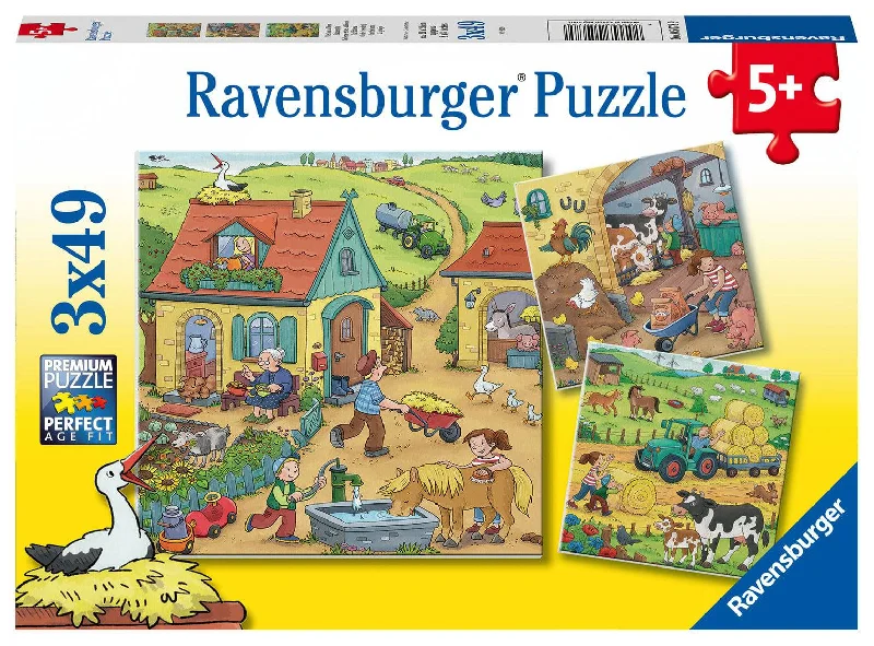 Ravensburger - On the Farm 3x49 pieces