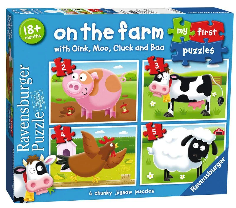 Ravensburger - On the Farm My First Puzzle 2 3 4 5 pieces