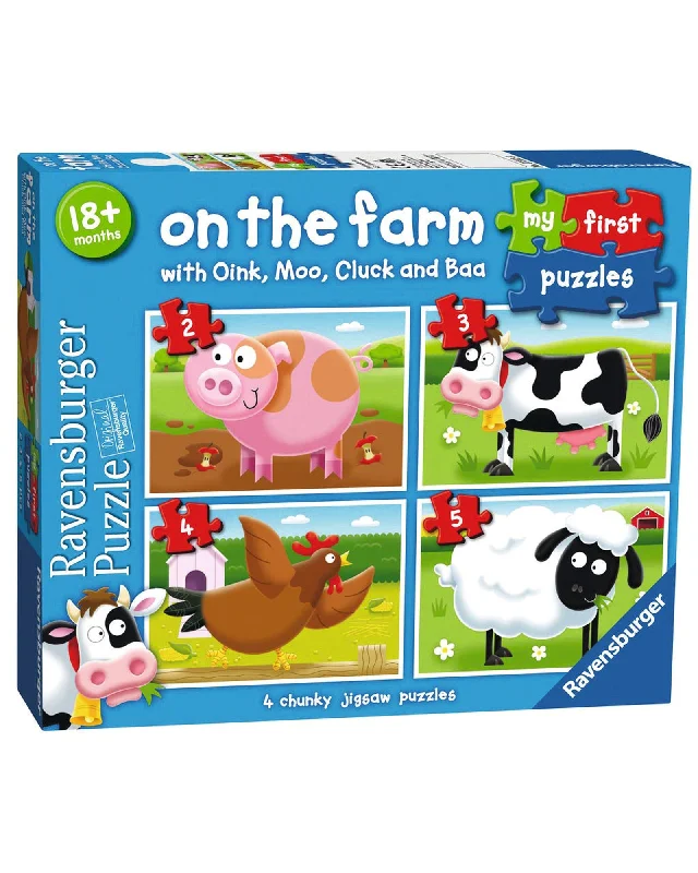 Ravensburger On the Farm My First Puzzle 2 3 4 5pc