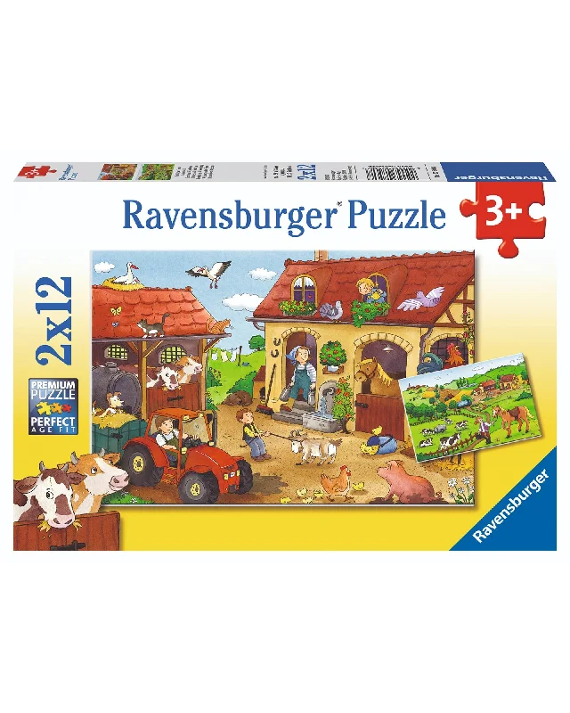 Ravensburger Working On The Farm Puzzle 2X12 Piece