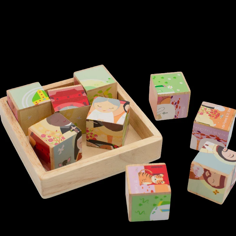 Saint Friends Wooden Cube Puzzle