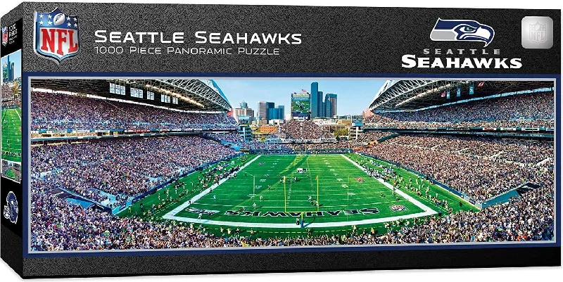 Seattle Seahawks Stadium NFL 1000 Piece Panoramic Jigsaw Puzzle