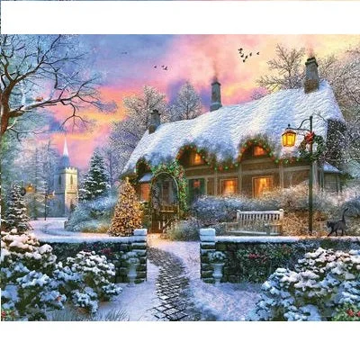 Springbok Christmas Cottage 1000-Pieces Jigsaw Puzzle