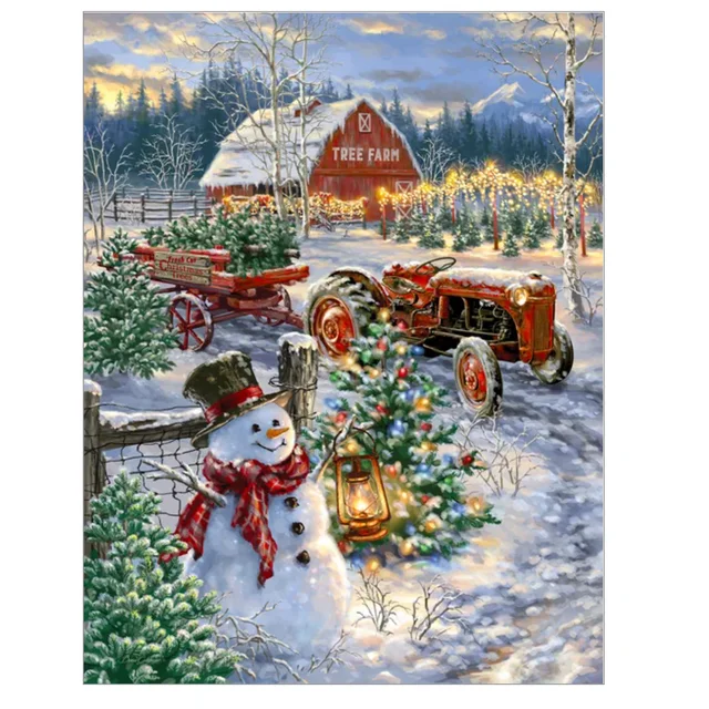 Springbok Christmas Tree Farm 500 Piece Puzzle Made in the USA