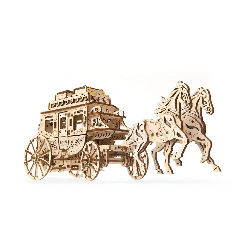 Stagecoach 3D Mechanical Model Wooden Brainteaser And Puzzle For Adults, Teens