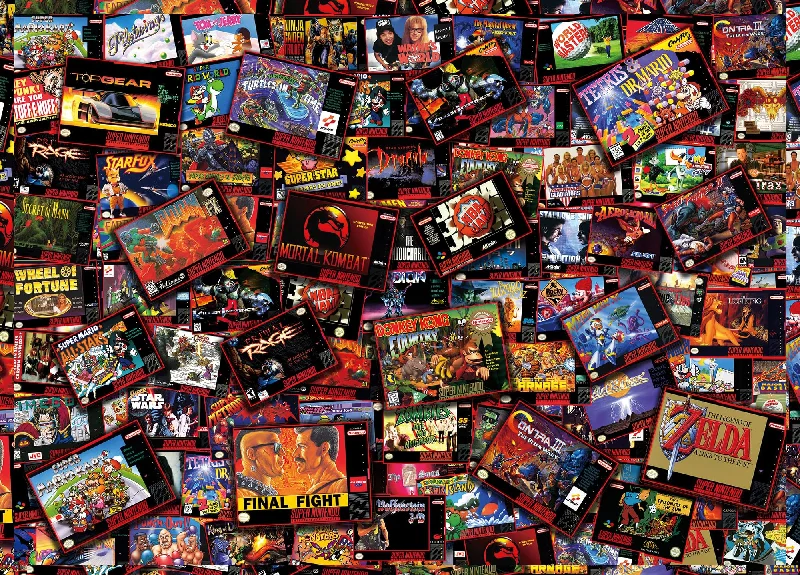 Super Never Ending Showdowns Retro Video Games 1000-Piece Jigsaw Puzzle