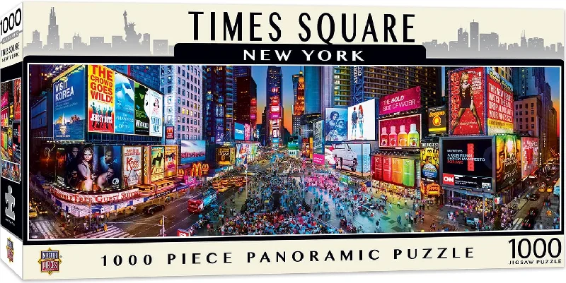 Times Square NYC 1000 Piece Panoramic Jigsaw Puzzle