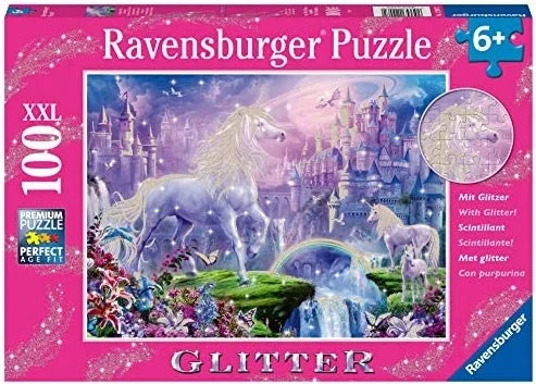 Unicorn Kingdom Puzzle GLITTER  100 piece Jigsaw Puzzle