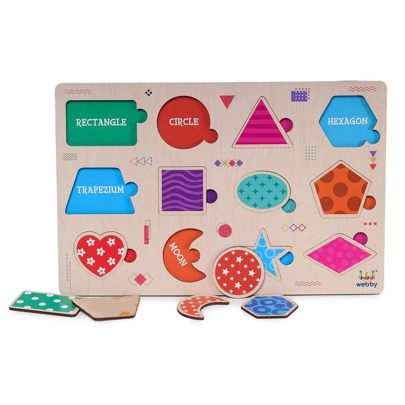 Wooden Educational Shapes Puzzle for Kids